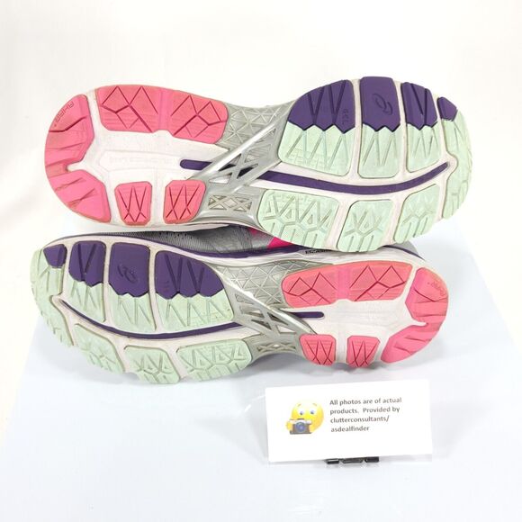 Asics Gel-Kayano 23 Athletic Running Shoes Womens Size 9 T696N Gray Pink - Picture 9 of 9